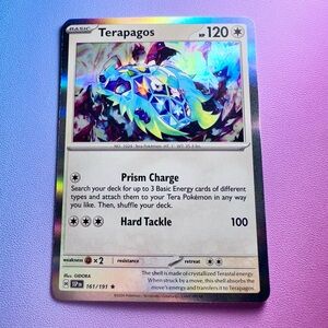 terapagos - 161/191 (holo rare) — pokemon: surging sparks
